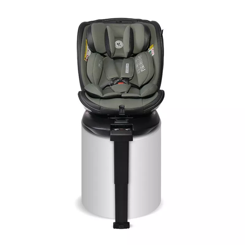 Scaun auto Estate, isofix, cu picior de sprijin, baza rotativa 360 grade, de la 0 luni pana la 12 ani, 40-150 cm, Verde 7