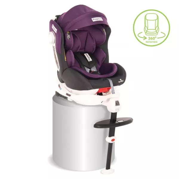 Scaun auto, Pegasus, Isofix, rotativ 360 grade, Grey & Violet 1