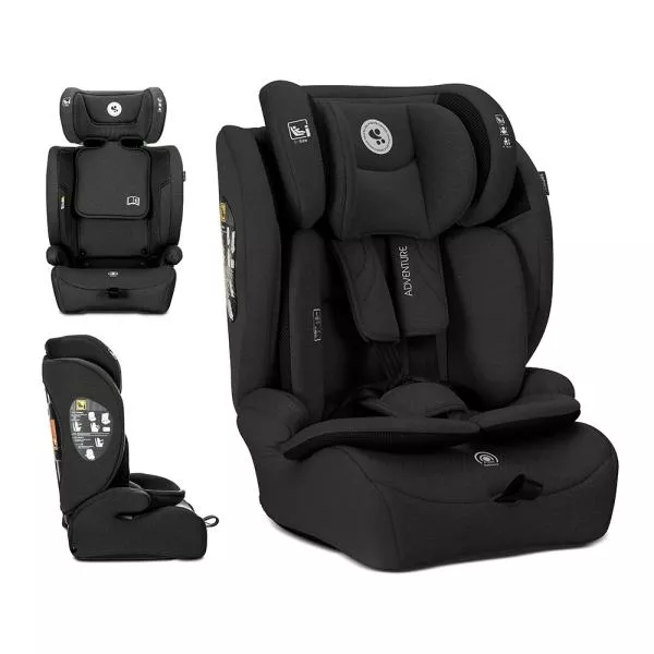 Scaun auto pentru copii, Adventure, i-Size, tetiera reglabila, 15 Luni-12 Ani, 76-150 cm, Black 1