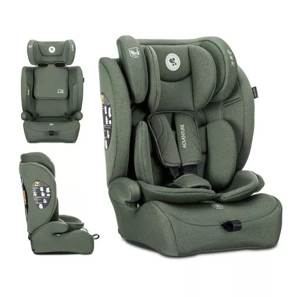 Scaun auto pentru copii, Adventure, i-Size, tetiera reglabila, 15 Luni-12 Ani, 76-150 cm, Green 1