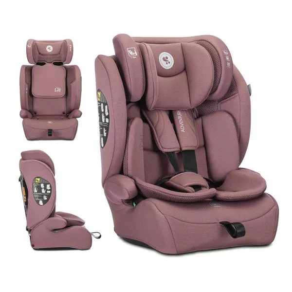 Scaun auto pentru copii, Adventure, i-Size, tetiera reglabila, 15 Luni-12 Ani, 76-150 cm, Pink 1