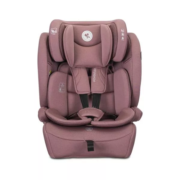 Scaun auto pentru copii, Adventure, i-Size, tetiera reglabila, 15 Luni-12 Ani, 76-150 cm, Pink 3