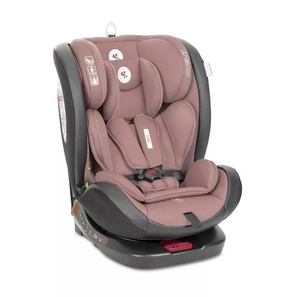 Scaun auto pentru copii, Ares, i-Size, Isofix, anti rebound bar, rotativ, 40-150 cm, 0 luni-12 ani, Pink 1