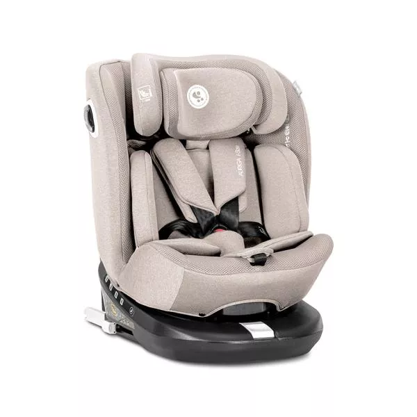 Scaun auto pentru copii, Auriga, i-Size, Isofix, anti rebound bar, rotativ 360, SPS, 0 luni-12 ani, 40-150 cm, Beige 3