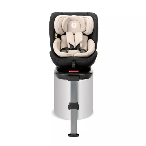 Scaun auto pentru copii, Concord Pro, Isofix, picior de sprijin, rotativ 360, cu perna de calatorie, 40-150 cm, 0 luni-12 ani, Beige 5