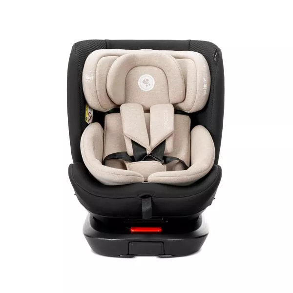 Scaun auto pentru copii, Concord Pro, Isofix, picior de sprijin, rotativ 360, cu perna de calatorie, 40-150 cm, 0 luni-12 ani, Beige 3