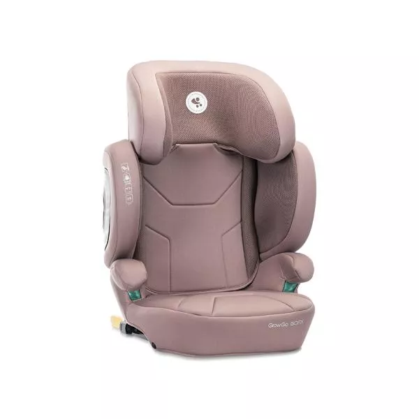 Scaun auto pentru copii, Growgo, Isofix, pliabil, protectii laterale extensibile, spatar reglabil, tetiera reglabila, 100-150 cm, 3-12 ani, Pink 2