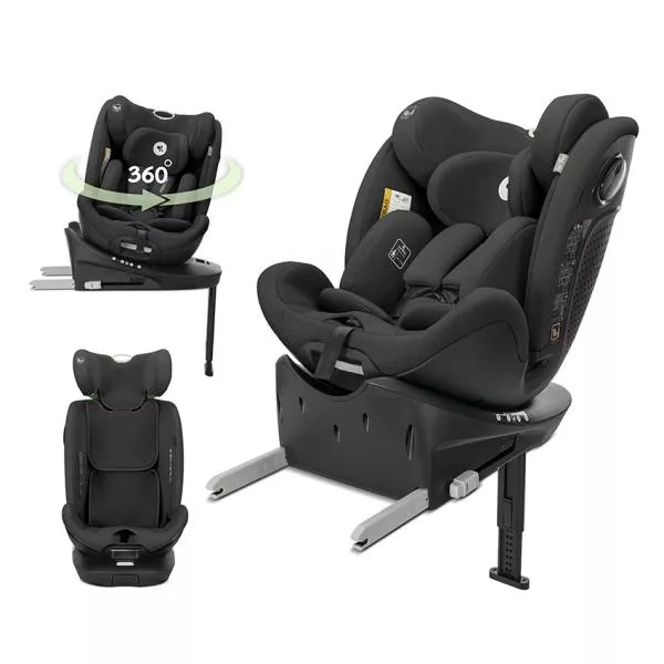 Scaun auto pentru copii, Perseus, i-Size, Isofix, baza rotativa, picior de sprijin, EPS Memory, panou de ventilatie, SPS,  0 luni-12 ani, 40-150 cm, Black 1