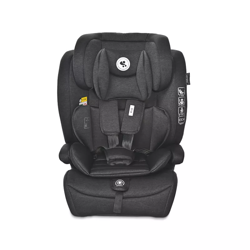 Scaun auto pentru copii Rio, i-Size, Isofix, 76-150 cm, 15 Luni-12 Ani, Black 2
