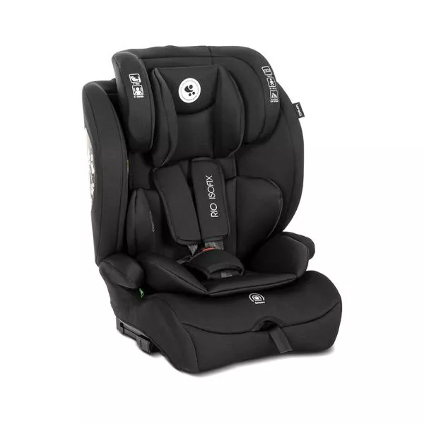 Scaun auto pentru copii, Rio, Isofix, 76-150 cm, 15 Luni-12 Ani, tetiera reglabila prin mecanism, Black 1