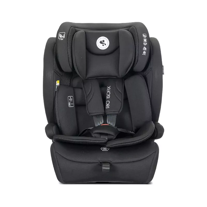 Scaun auto pentru copii, Rio, Isofix, 76-150 cm, 15 Luni-12 Ani, tetiera reglabila prin mecanism Black 2