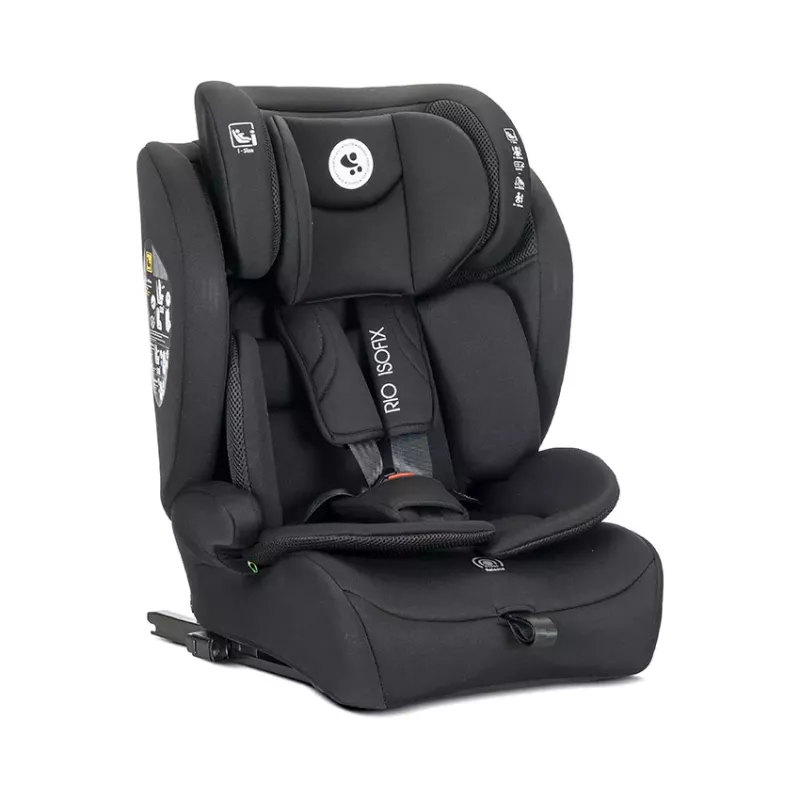 Scaun auto pentru copii, Rio, Isofix, 76-150 cm, 15 Luni-12 Ani, tetiera reglabila prin mecanism Black 3