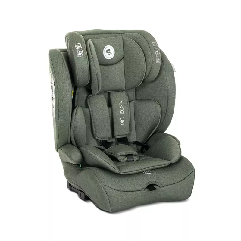 Scaun auto pentru copii, Rio, Isofix, 76-150 cm, 15 Luni-12 Ani, tetiera reglabila prin mecanism, Green new 1