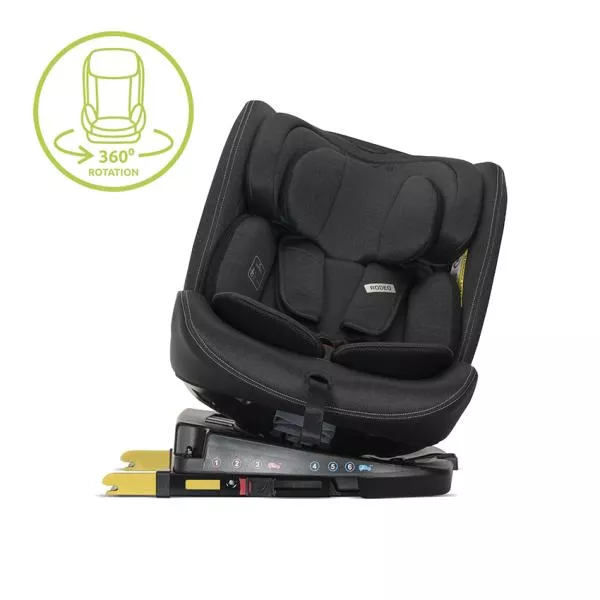 Scaun auto pentru copii, Rodeo, i-Size, Isofix, rotativ, 0 luni-12 ani, 40-150 cm, Black 3