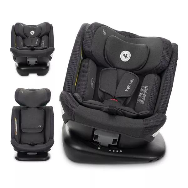 Scaun auto pentru copii, Sagitta, i-Size, rotativ 360, protectie laterala SPS, spatar reglabil, 0-12 ani,  40-150 cm, SPS, Black 1
