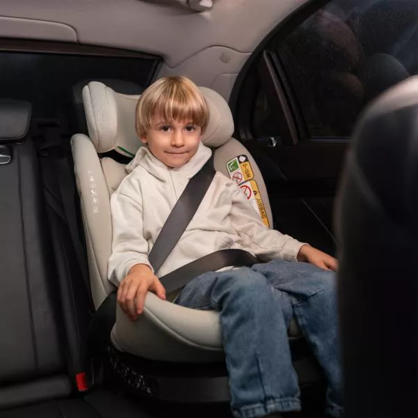 Scaun auto pentru copii, Solaris, i-Size, Isofix, picior de sprijin, rotativ 360, 40-150 cm, 0 luni-12 ani, Green 8