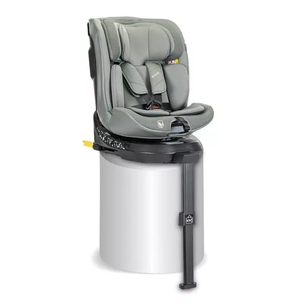 Scaun auto pentru copii, Solaris, i-Size, Isofix, picior de sprijin, rotativ 360, 40-150 cm, 0 luni-12 ani, Green 2