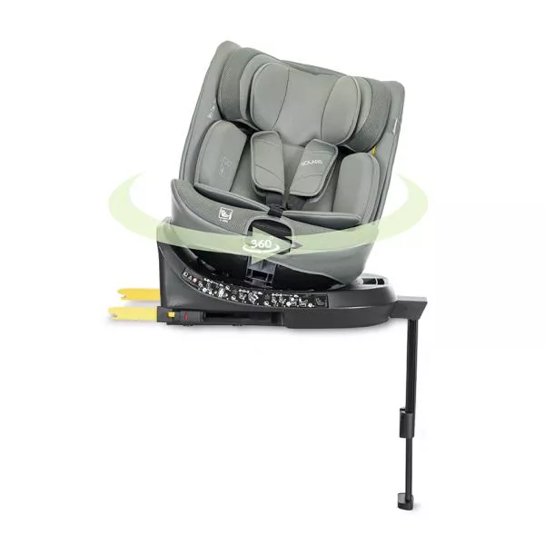 Scaun auto pentru copii, Solaris, i-Size, Isofix, picior de sprijin, rotativ 360, 40-150 cm, 0 luni-12 ani, Green 4