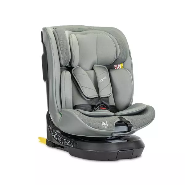 Scaun auto pentru copii, Solaris, i-Size, Isofix, picior de sprijin, rotativ 360, 40-150 cm, 0 luni-12 ani, Green 5