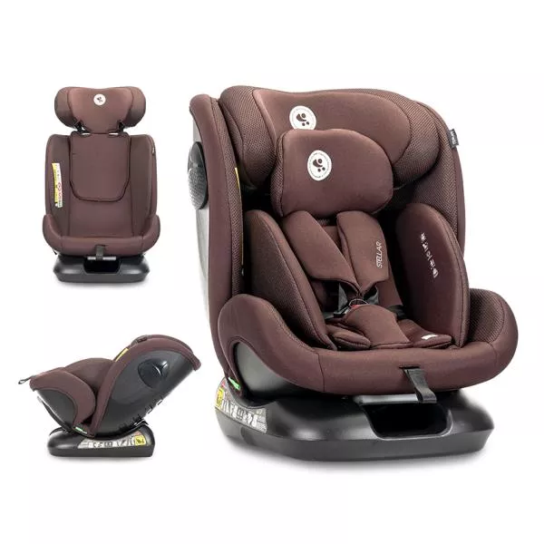 Scaun auto pentru copii, Stellar, tetiera reglabila, spatar reglabil, 0-12 ani,  40-150 cm, SPS, Bitter Chocolate 1