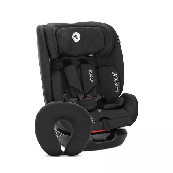Scaun auto pentru copii, Voyager, i-Size, inclusa pernuta de calatorie, 0 luni-12 ani, 40-150 cm, Black 1