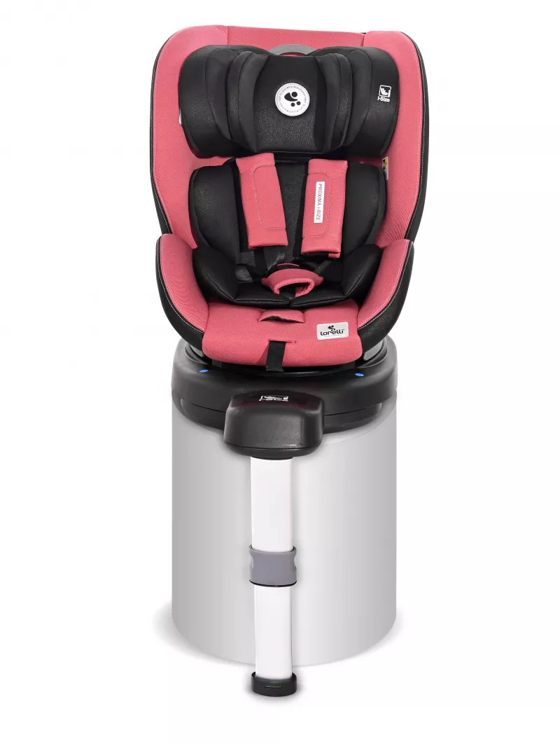 Scaun auto, Proxima, I-Size, Isofix, rotativ, 40-105 cm, Red & Black 2