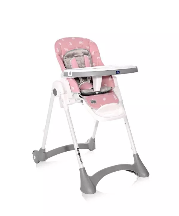 Scaun de masa, Campanella, reglabila, 6-36 luni, Pink Bears 1