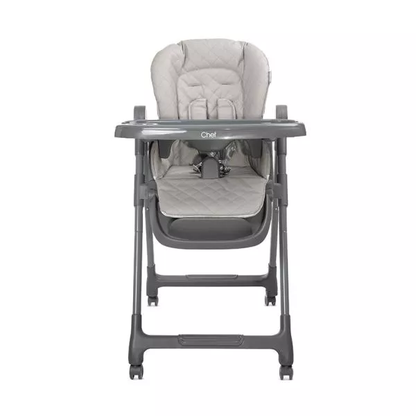 Scaun de masa inalt pentru copii 3 in 1, Chef, reglabil mutiple pozitii, Beige Leather 3