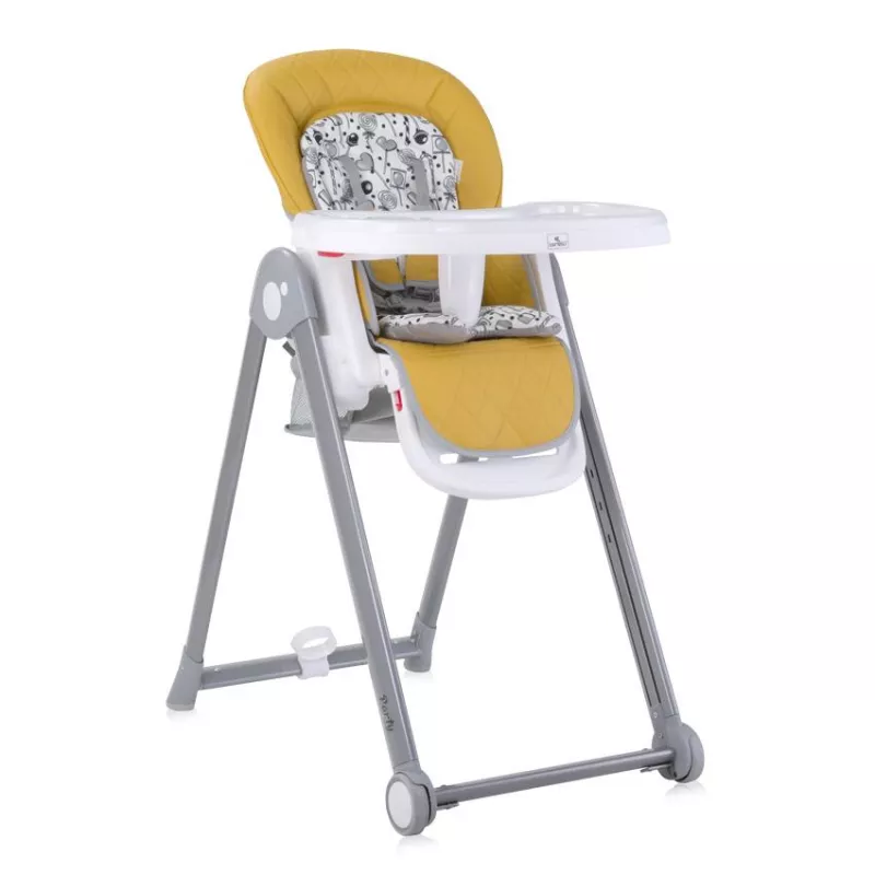 Scaun de masa Party, spatar reglabil, cadru aluminiu, pliere compacta, Galben Leather 1