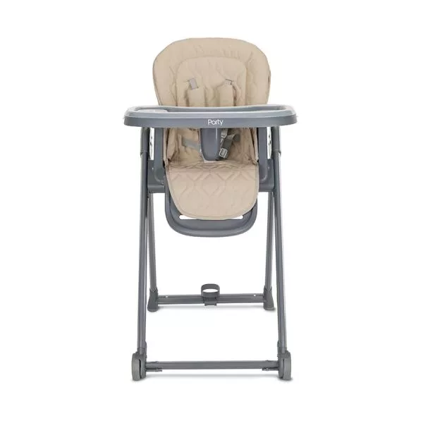 Scaun de masa, Party, reglabil, cadru usor din aluminiu, 6 luni+, Beige Leather 2