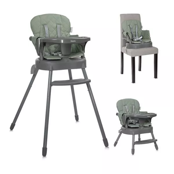 Scaun de masa pentru copii 3 in 1, Siesta, Green Leather 1