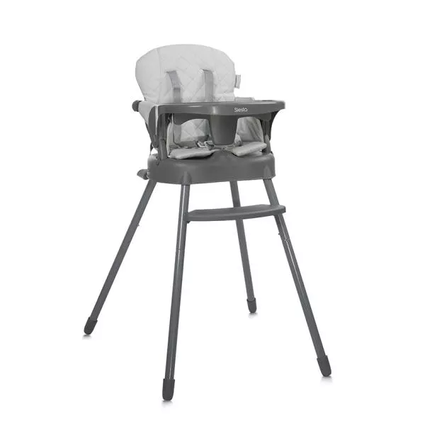 Scaun de masa pentru copii 3 in 1, Siesta, Grey Leather 2