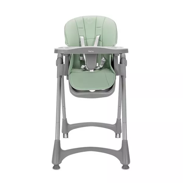 Scaun de masa pentru copii, Remo, reglabil pe inaltime in 8 pozitii, spatar rabatabil 4 pozitii, tava dubla detasabila, roti silicon, Green 2