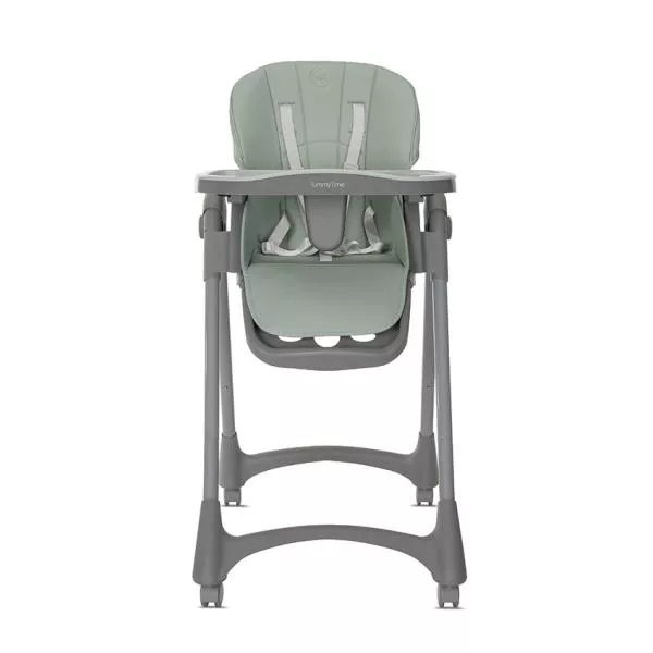 Scaun de masa pentru copii, Tummy Time, reglabil multiple pozitii, roti din silicon, Green 2