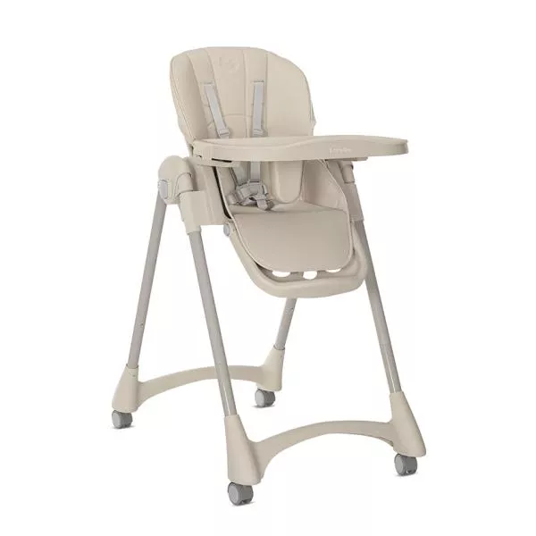 Scaun de masa pentru copii, Tummy Time, reglabil multiple pozitii, roti din silicon, Beige 1