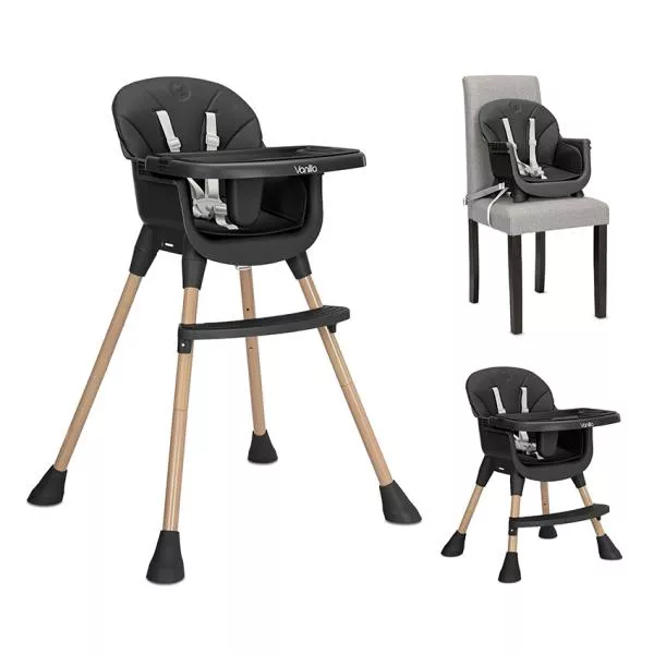 Scaun inalt de masa, Lorelli, Vanilla, 3 in 1, de la 6 luni pana la 6 ani (26kg), Black 1