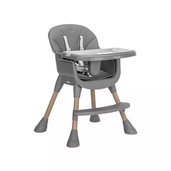 Scaun inalt de masa, Vanilla, 3 in 1, de la 6 luni pana la 6 ani (26kg), Grey 5