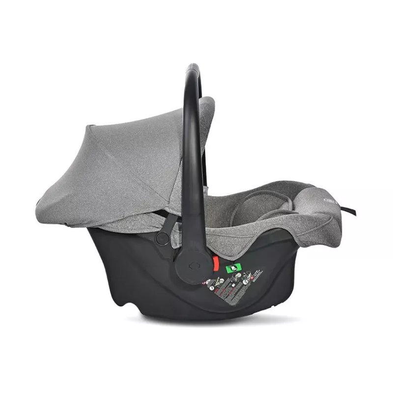 Scoica auto pentru copii Joy, de la 0 luni pana la 15 luni, 40-85 cm, copertina pliabila, maner de transport, Gri Jasper 2