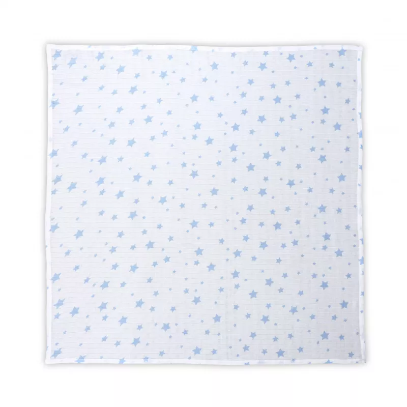 Scutec pled din muselina 80x80 cm, White Aquatic Stars 1