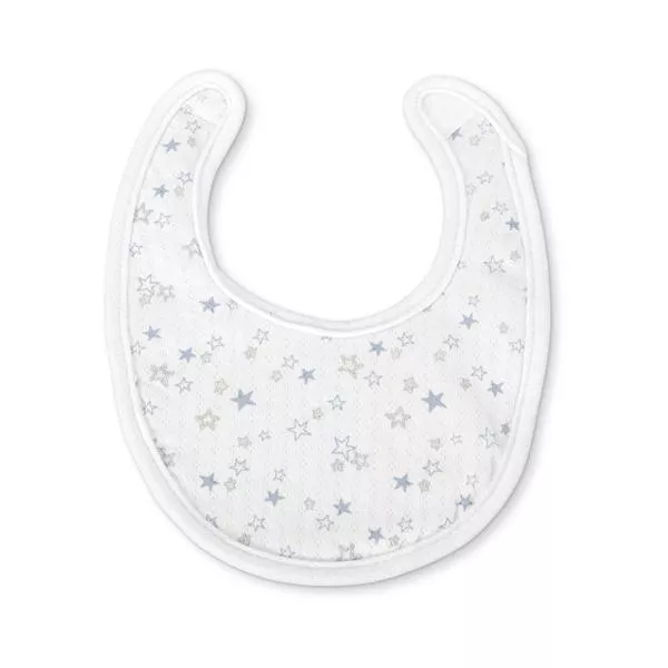 Set 2 bavete bumbac pentru nou-nascut, inchidere cu velcro, potrivit pentru hranire si in perioada eruptiei dentare, 0 luni+, Blue 3