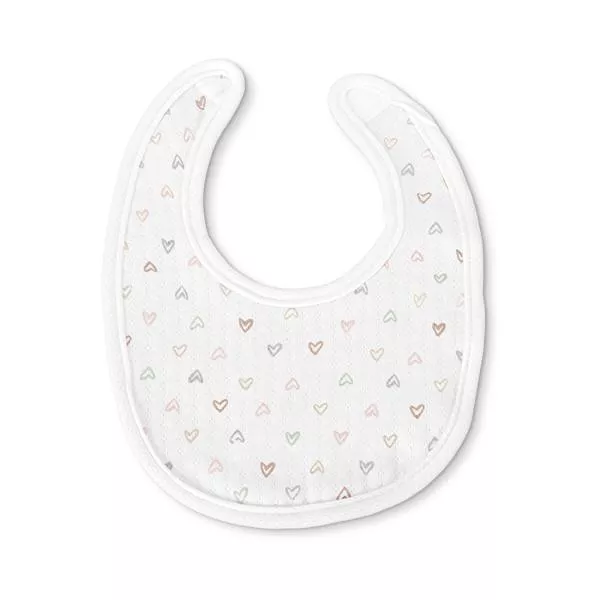 Set 2 bavete bumbac pentru nou-nascut, inchidere cu velcro, potrivit pentru hranire si in perioada eruptiei dentare, 0 luni+, Pink 3