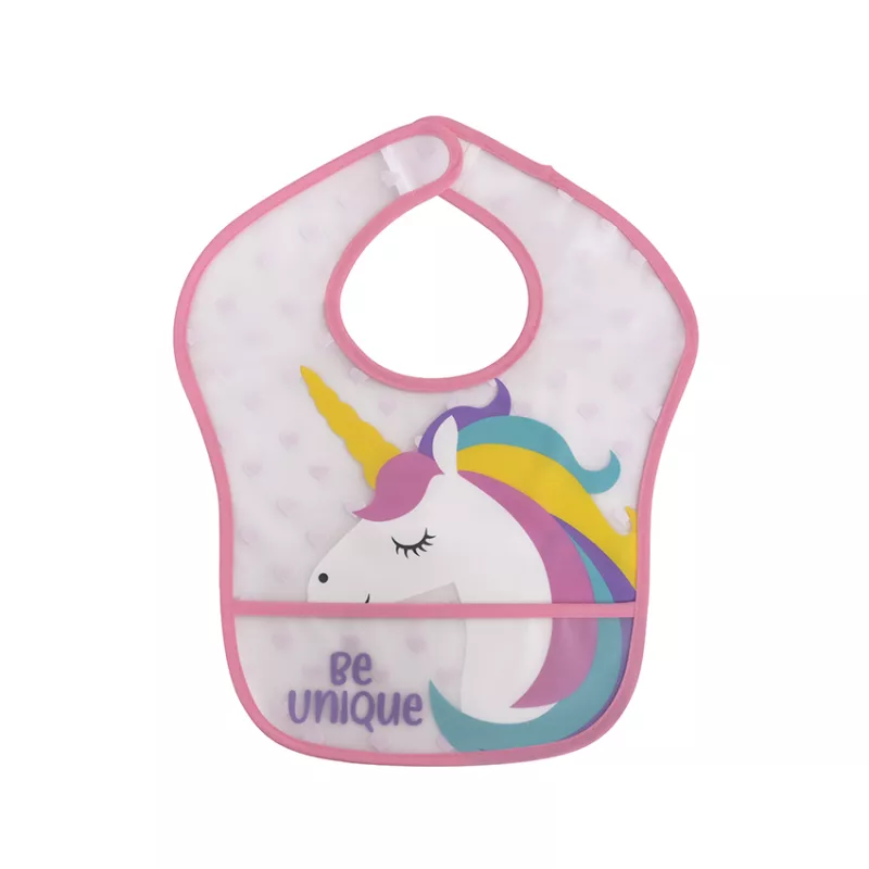 Set 2 bavete impermeabile peva, 28,5 x 36 cm, inchidere cu banda velcro, fetite 2
