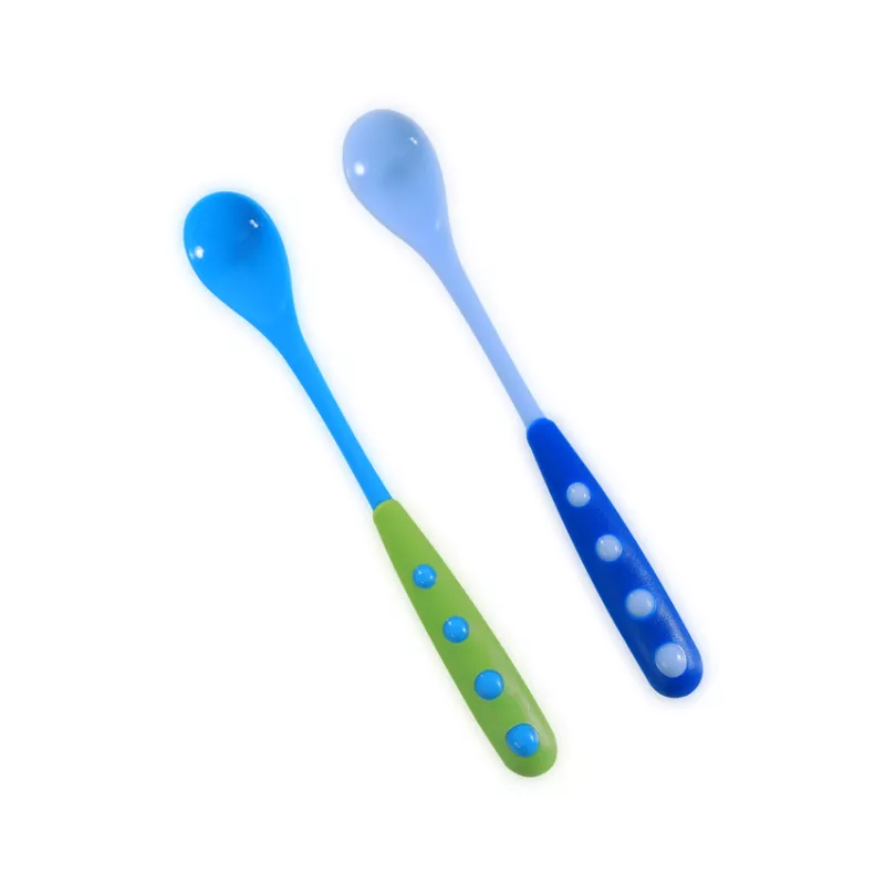 Set 2 lingurite cu manere lungi, 6 luni+, Blue 1