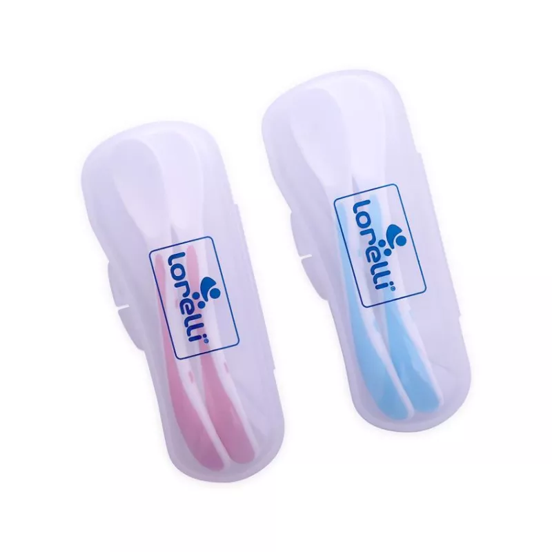 Set 2 lingurite cu suport, Pink 2