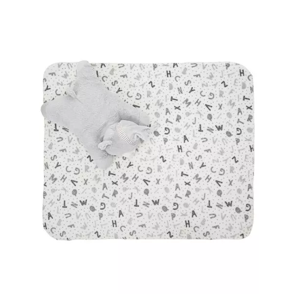 Set 2 piese, paturica moale 90 x 75 cm, pernuta in forma de ursulet 45 x 30 cm, Poffy, 0 luni+, Grey 3