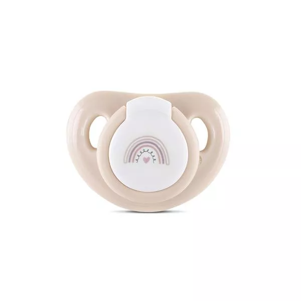Set 2 suzete cu capac, silicon moale, 0 luni+, Mellow Rose 2