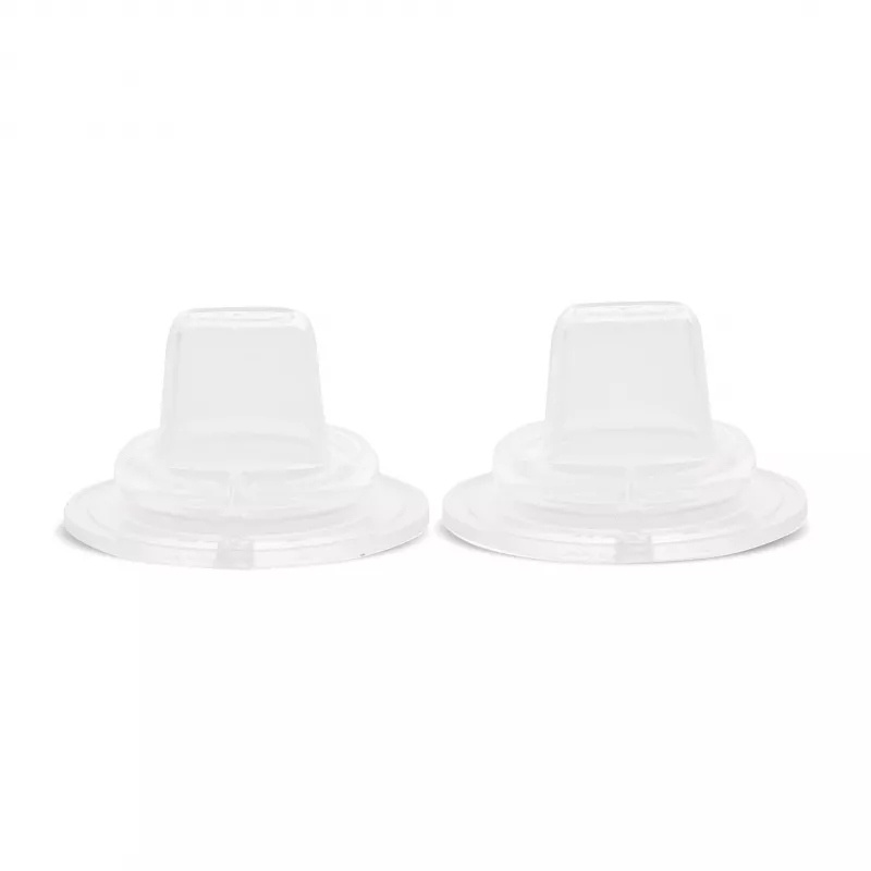 Set 2 tetine adaptor moale din silicon, 9 luni+, silicon transparent 1