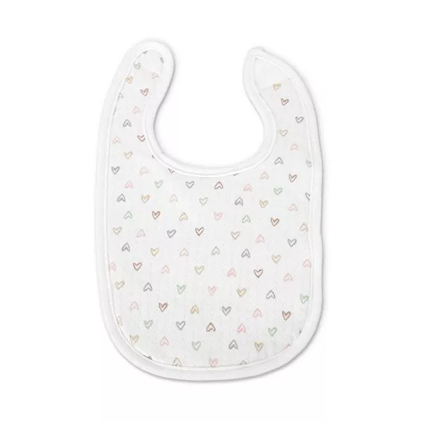 Set 3 bavete bumbac pentru nou-nascut, inchidere cu velcro, potrivit pentru hranire si in perioada eruptiei dentare, 0 luni+, Pink 3