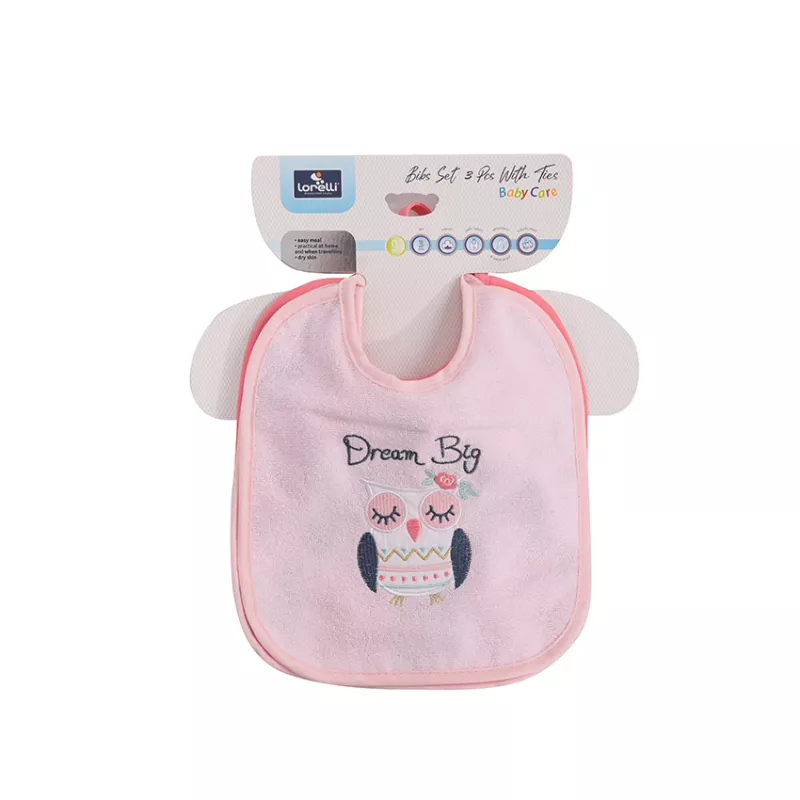 Set 3 bavete bumbac si peva, 23 X 20 cm, inchidere cu snur, fetite 5