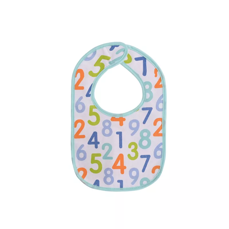 Set 3 bavete bumbac si peva, 30 x 19 cm, inchidere cu banda velcro, baietei 2